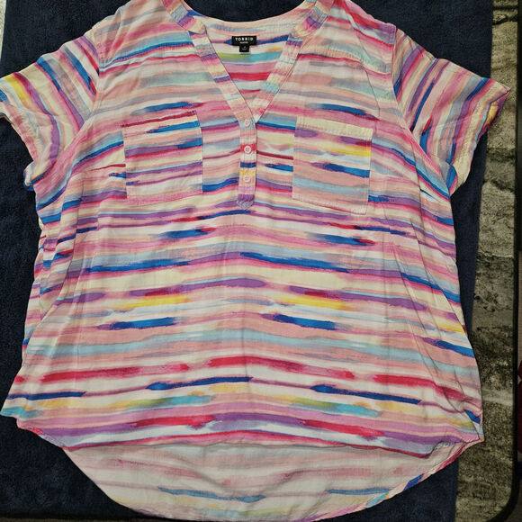 torrid Tops - Torrid size 4 women's colorful blouse d9